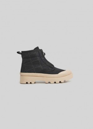 Botte Pepe Jeans Ankle Boots With Zip Fixation Femme Noir | TBPGRQ817