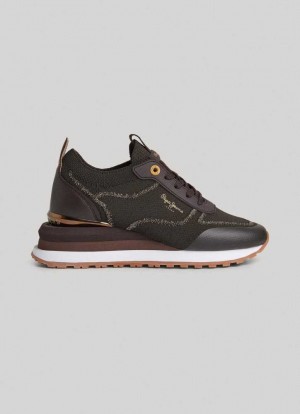 Chaussures de Sport Pepe Jeans Blur Contour Combined Trainers Femme Marron | BFYUGJ690