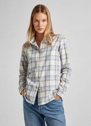 Chemises Pepe Jeans Checked Coton Shirt Femme Multicolore | OBCKGZ041