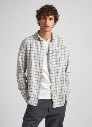 Chemises Pepe Jeans Checked Melange Shirt Homme Grise | TNSUPQ318