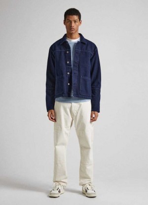 Denim Pepe Jeans Adams Relaxed Fit Mid-rise Jeans Homme Bleu | KHSQXE590