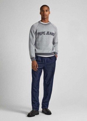 Denim Pepe Jeans Alban Loose Fit Drop-rise Jeans Homme Bleu | UBZNOC821