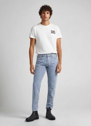 Jean Pepe Jeans Callen Relaxed Fit Mid-rise Jeans Homme Bleu | SAECHX814