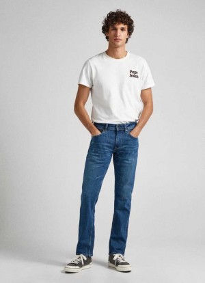 Jean Pepe Jeans Cash Regular Fit Mid-rise Jeans Homme Bleu | VYIPMK571