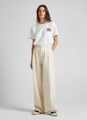 Jean Pepe Jeans Cecilia Larges Fit High-rise Jeans Femme Bleu | SNADUO657