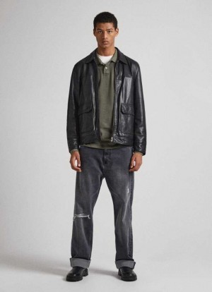 Jean Pepe Jeans Dan Mono Loose Fit Drop-rise Jeans Homme Bleu | NJHLYF073