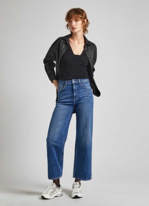 Jean Pepe Jeans High-rise Bootcut Fit Jeans Femme Bleu | NFUVGS360