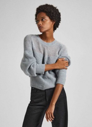 Knitwear Pepe Jeans Crew Neck Knit Jumper Femme Vert | TXWDMY926