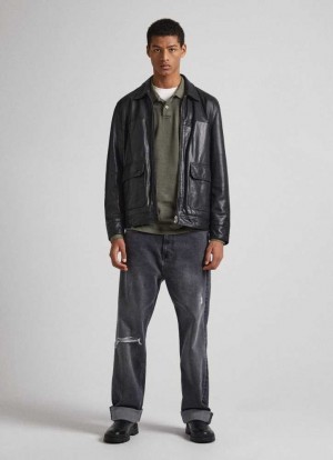 Loose Pepe Jeans Dan Mono Loose Fit Drop-rise Jeans Homme Bleu | FZTSIP528
