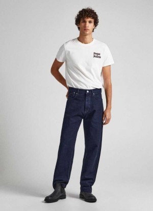 Loose Pepe Jeans Dan Tela Loose Fit Drop-waist Jeans Homme Bleu | EKQPFL941