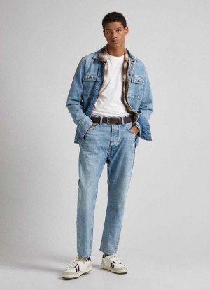 Loose Pepe Jeans Nils Loose Fit Drop-waist Jeans Homme Bleu | NVXCQR237