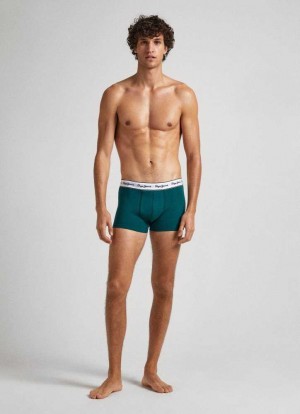 Sous Vêtement Pepe Jeans 3-pack Solid Colour Boxers Homme Jaune | WLNXSM329