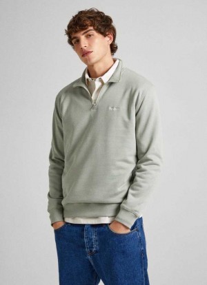 Sweats Pepe Jeans Half-zip Sweatshirt Homme Vert | TVANFD496
