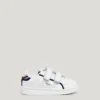 Baskets en cuir avec fermeture velcro