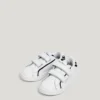 Baskets en cuir avec fermeture velcro