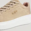 Baskets à semelle cuvette en daim