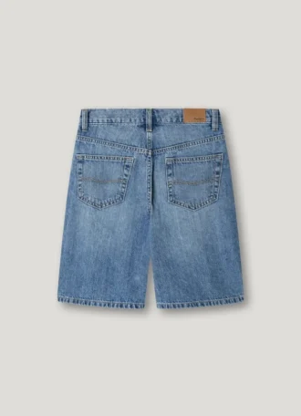 Bermuda en denim coupe ample