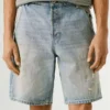 Bermuda en denim coupe ample Bermuda en denim coupe ample