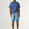 Bermuda en denim coupe fuselée