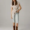 Bermuda en denim coupe slim