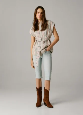 Bermuda en denim coupe slim