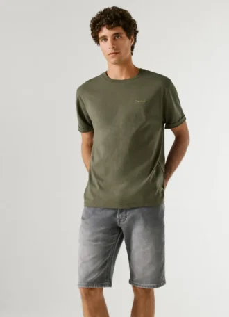 Bermuda en denim coupe slim