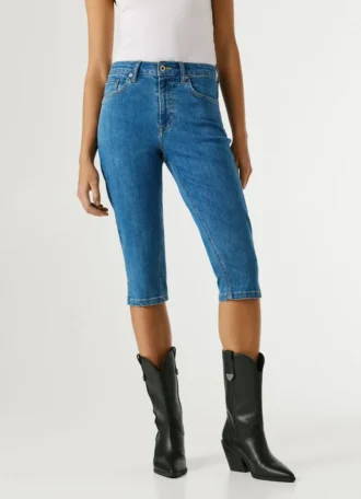 Bermuda en denim coupe slim