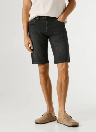 Bermuda en denim coupe slim