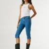 Bermuda en denim coupe slim