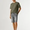 Bermuda en denim coupe slim
