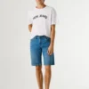 Bermuda en denim coupe slim Bermuda en denim coupe slim