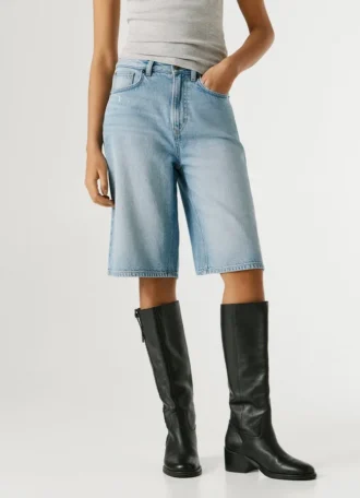 Bermuda en denim à la coupe décontractée