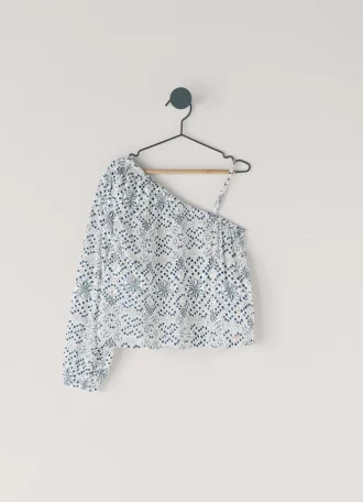 Blouse asymétrique à imprimé floral