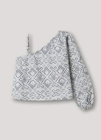 Blouse asymétrique à imprimé floral