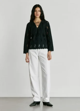 Blouse avec détails ajourés