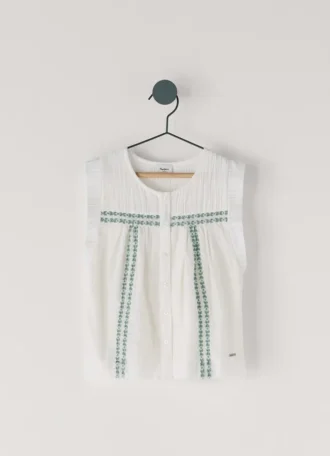 Blouse avec détails brodés