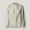 Blouse à col mao rayée Blouse à col mao rayée