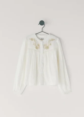 Blouse à détails brodés