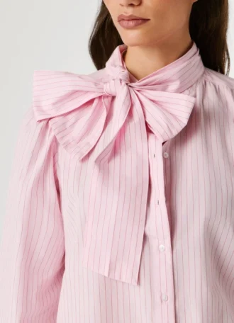 Blouse en popeline rayée