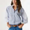Blouse en popeline rayée Blouse en popeline rayée