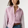 Blouse en popeline rayée Blouse en popeline rayée