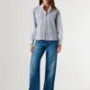 Blouse en popeline rayée Blouse en popeline rayée