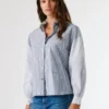 Blouse en popeline rayée Blouse en popeline rayée
