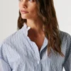 Blouse en popeline rayée Blouse en popeline rayée