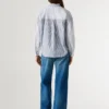 Blouse en popeline rayée Blouse en popeline rayée