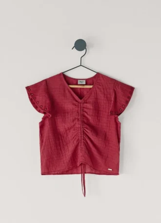 Blouse fluide avec détails ajourés