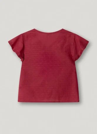 Blouse fluide avec détails ajourés