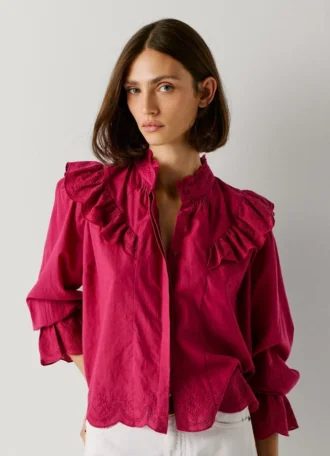 Blouse fluide à volants