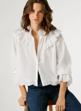 Blouse fluide à volants
