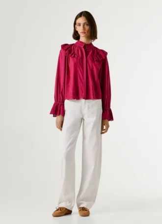 Blouse fluide à volants